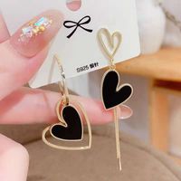 1 Pair Fashion Letter Square Heart Shape Inlay Imitation Pearl Alloy Artificial Gemstones Earrings sku image 39
