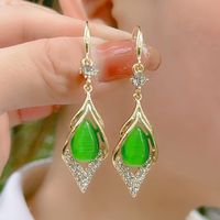 1 Pair Fashion Letter Square Heart Shape Inlay Imitation Pearl Alloy Artificial Gemstones Earrings sku image 101