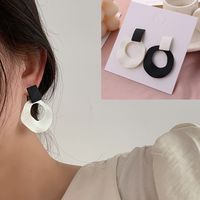 1 Pair Fashion Letter Square Heart Shape Inlay Imitation Pearl Alloy Artificial Gemstones Earrings sku image 72