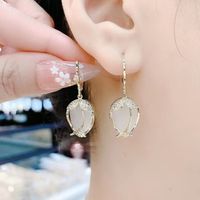 1 Pair Fashion Letter Square Heart Shape Inlay Imitation Pearl Alloy Artificial Gemstones Earrings sku image 28