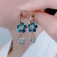 1 Pair Fashion Letter Square Heart Shape Inlay Imitation Pearl Alloy Artificial Gemstones Earrings sku image 97
