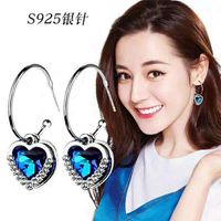 1 Pair Fashion Letter Square Heart Shape Inlay Imitation Pearl Alloy Artificial Gemstones Earrings sku image 47