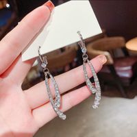 1 Pair Fashion Letter Square Heart Shape Inlay Imitation Pearl Alloy Artificial Gemstones Earrings sku image 73