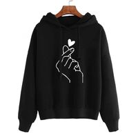 Women's Hoodie Long Sleeve Hoodies & Sweatshirts Printing Fashion Heart Shape main image 3