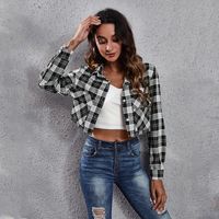 Women's Casual Plaid Printing Single Breasted Blouse main image 5