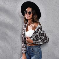 Women's Casual Plaid Printing Single Breasted Blouse main image 2