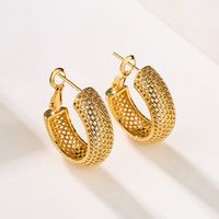 1 Pair Fashion U Shape Plating Copper Hoop Earrings main image 4