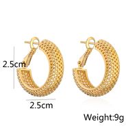 1 Pair Fashion U Shape Plating Copper Hoop Earrings sku image 1
