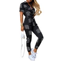 Women's Daily Fashion Stripe Full Length Printing Jumpsuits main image 3