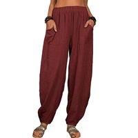 Women's Home Casual Solid Color Full Length Casual Pants main image 3