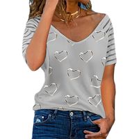 Women's T-shirt Short Sleeve T-shirts Printing Pastoral Heart Shape main image 4