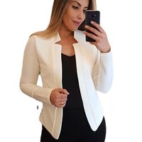 Femmes Élégant Couleur Unie Patchwork Patte Manteau Blazer main image 9