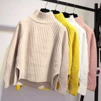 Women's Sweater Long Sleeve Sweaters & Cardigans Patchwork Casual Solid Color main image 2