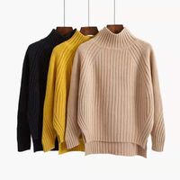 Women's Sweater Long Sleeve Sweaters & Cardigans Patchwork Casual Solid Color main image 1