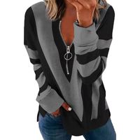 Women's Hoodie Long Sleeve T-shirts Printing Zipper Casual Printing main image 3