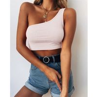 Women's Blouse Tank Tops Asymmetrical Fashion Solid Color main image 3