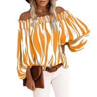 Women's Blouse Long Sleeve Blouses Printing Elegant Stripe main image 5