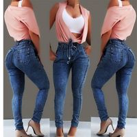 Women's Daily Classic Style Solid Color Full Length Belt Jeans main image 4