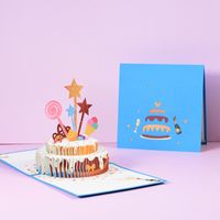 Creative Anniversary Greeting Card 3d Three-dimensional Birthday Handmade Paper Carving Card sku image 1