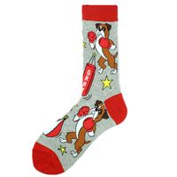 Men's Fashion Cartoon Cotton Patchwork Crew Socks A Pair main image 2