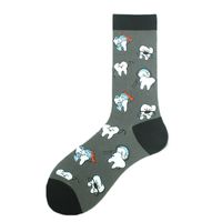 Hommes Mode Dessin Animé Nylon Coton Impression Crew Socks Une Paire main image 5