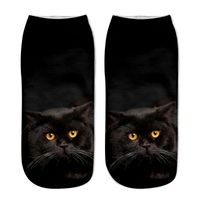 Unisex Fashion Cat Polyester Cotton Polyester Handmade Ankle Socks A Pair sku image 6