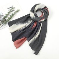 Women's Fashion Gradient Color Polyester Printing Winter Scarves sku image 4