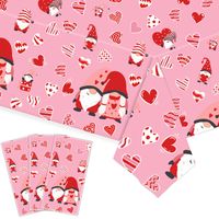 Valentine's Day Doll Heart Shape Pe Party Tablecloth 1 Piece main image 1