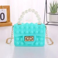 Women's Color Block Silica Gel Lock Clasp Coin Purses sku image 3