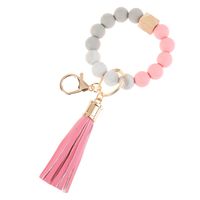 Simple Style Color Block Silica Gel Beaded Women's Keychain 1 Piece main image 5