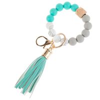 Simple Style Color Block Silica Gel Beaded Women's Keychain 1 Piece sku image 8