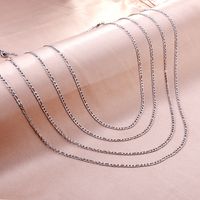 Hip-hop Solid Color Stainless Steel Plating Necklace 1 Piece sku image 2