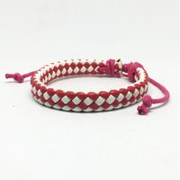 Retro Solid Color Pu Leather Knitting Unisex Bracelets 1 Piece sku image 8