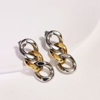 1 Pair Fashion Geometric Plating Titanium Steel Drop Earrings sku image 1