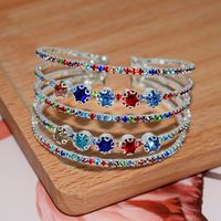 Luxurious Geometric Alloy Plating Inlay Rhinestones Women's Bangle 1 Piece main image 5