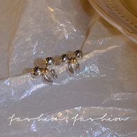 Sweet Heart Shape Flower Alloy Plating Inlay Rhinestones Opal Pearl Women's Hoop Earrings Drop Earrings Ear Studs 1 Pair sku image 15
