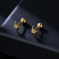 1 Piece Fashion Lightning Stainless Steel Plating Ear Studs main image 3