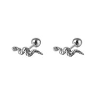 1 Piece Fashion Snake Stainless Steel Plating Ear Studs main image 4