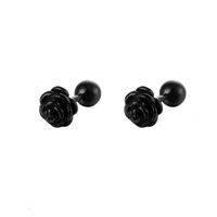 1 Piece Hip-Hop Rose Plating Stainless Steel Ear Studs main image 7