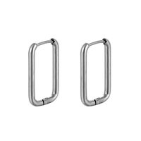1 Piece Simple Style Geometric Stainless Steel Earrings sku image 3