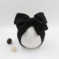 Baby Girl's Baby Boy's Simple Style Solid Color Big Bow Baby Hat sku image 1