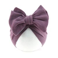 Baby Girl's Baby Boy's Simple Style Solid Color Big Bow Baby Hat main image 4