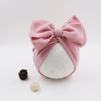 Baby Girl's Baby Boy's Simple Style Solid Color Big Bow Baby Hat sku image 4