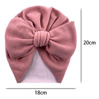 Baby Girl's Baby Boy's Simple Style Solid Color Big Bow Baby Hat main image 6