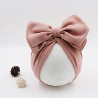 Baby Girl's Baby Boy's Simple Style Solid Color Big Bow Baby Hat sku image 6