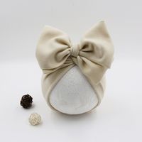 Baby Girl's Baby Boy's Simple Style Solid Color Big Bow Baby Hat sku image 2