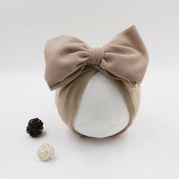 Baby Girl's Baby Boy's Simple Style Solid Color Big Bow Baby Hat sku image 3