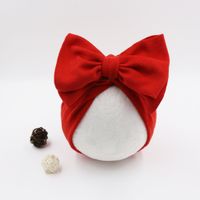 Baby Girl's Baby Boy's Simple Style Solid Color Big Bow Baby Hat sku image 7