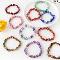 Simple Style Round Natural Stone Beaded Bracelets 1 Piece main image 4