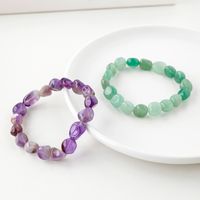 Simple Style Round Natural Stone Beaded Bracelets 1 Piece main image 2